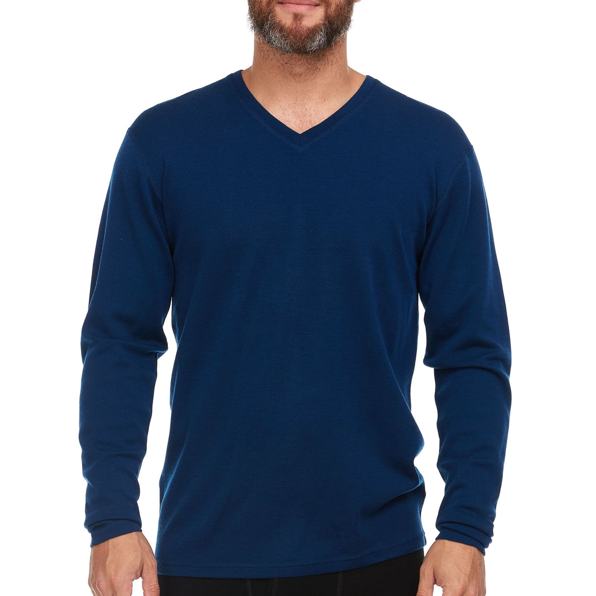 Midweight - Men's Long Sleeve V-Neck Sweater 100% Merino Wool