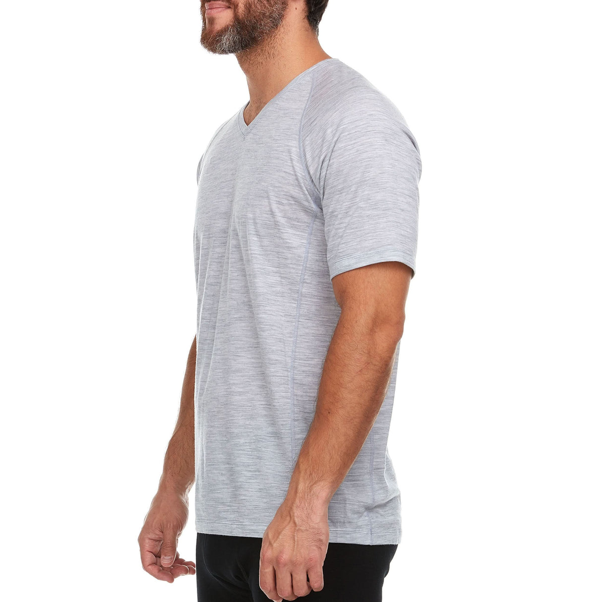 Microweight - Men's Wool V-Neck T-Shirt Woolverino