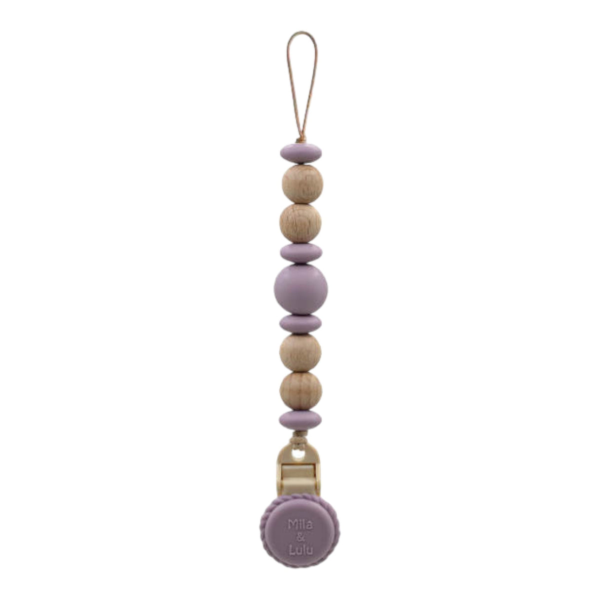 Metal-Free Beaded Silicone and Beech Wood Pacifier Clips