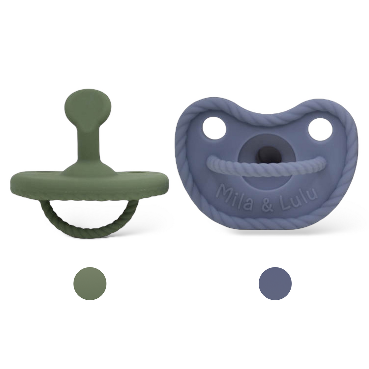 Orthodontic Shape Silicone Baby Pacifiers (Set of 2)