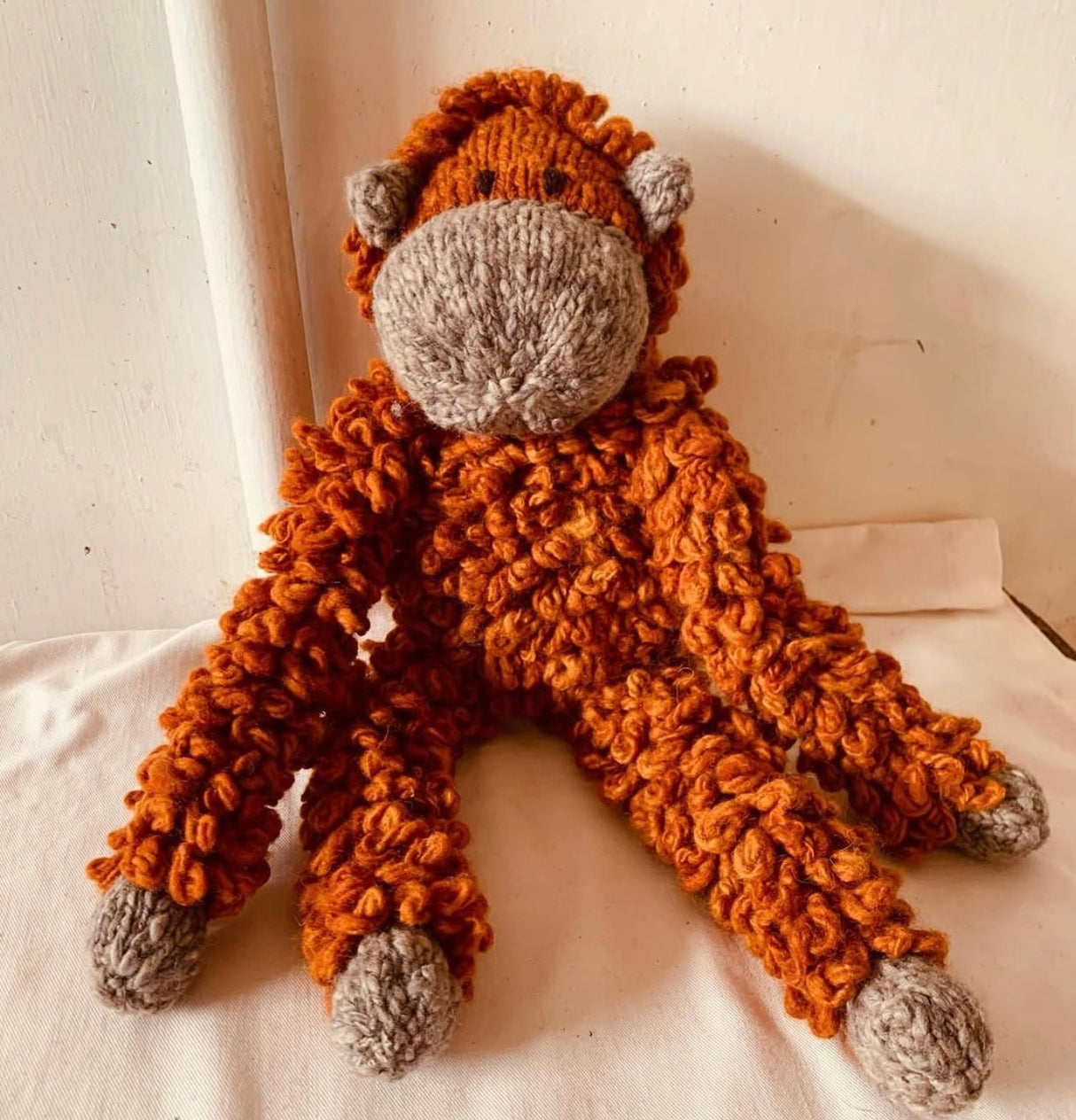 Wool Knit Buddy | Opal the Orangutan