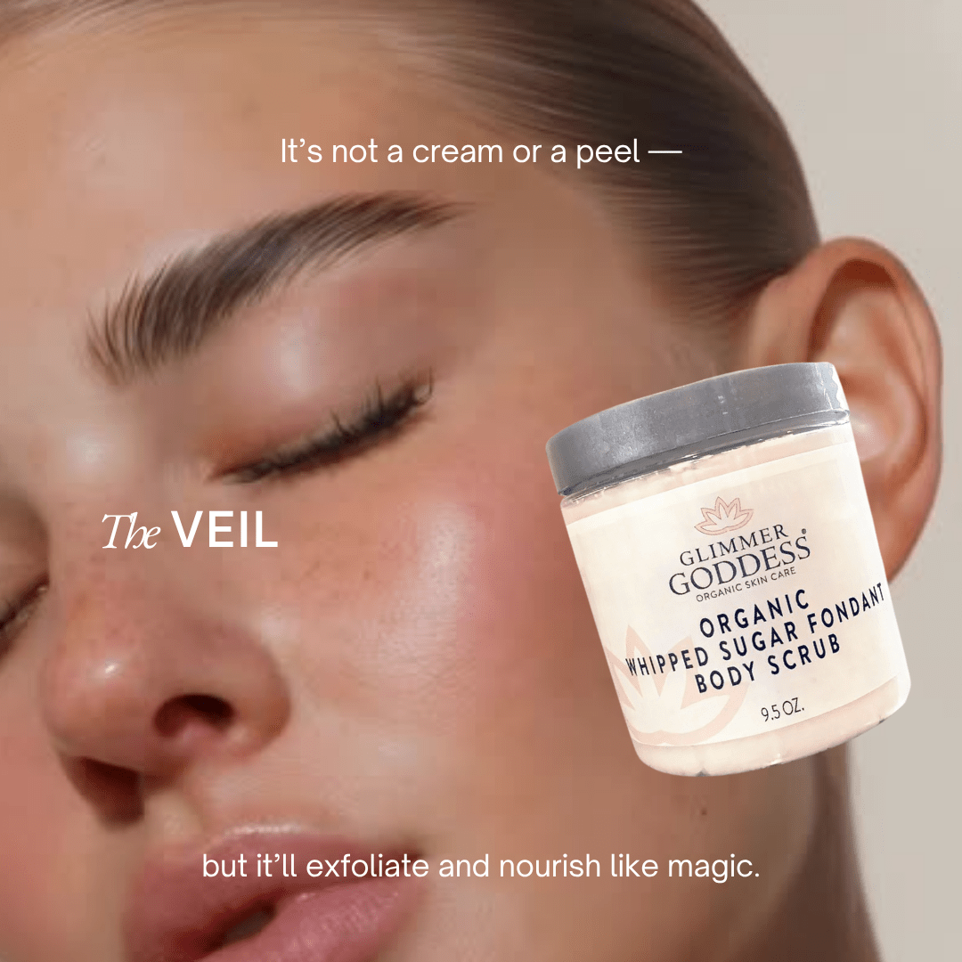 Organic Whipped Sugar Fondant Exfoliating Body Scrub - Crepey Skin Treatment