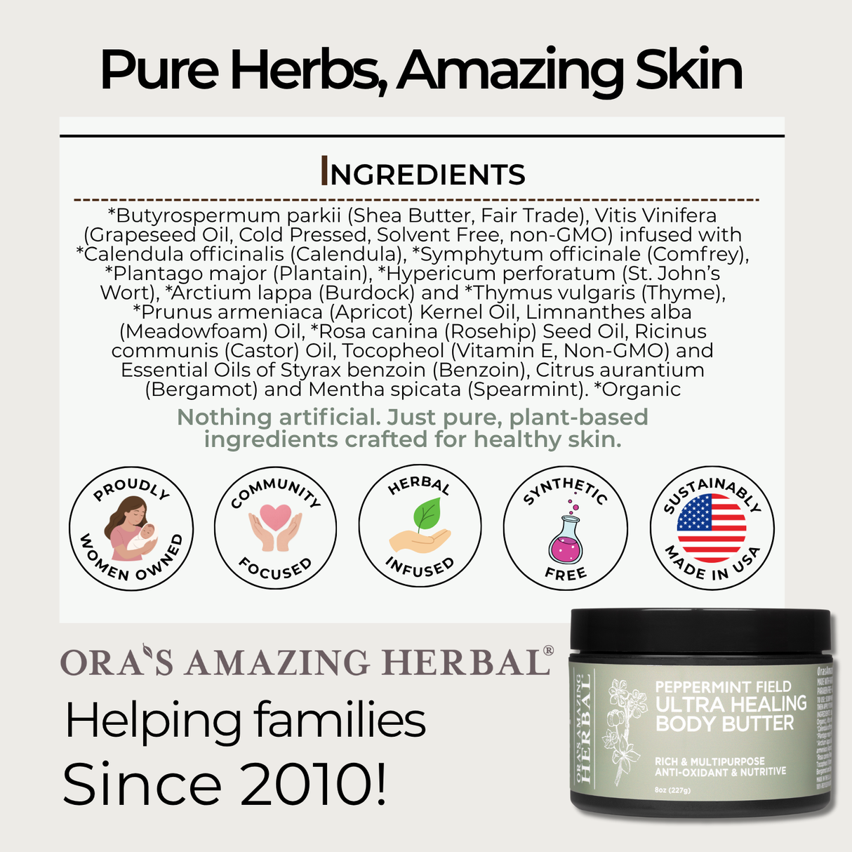 Ultra Healing Body Butter, Peppermint Field