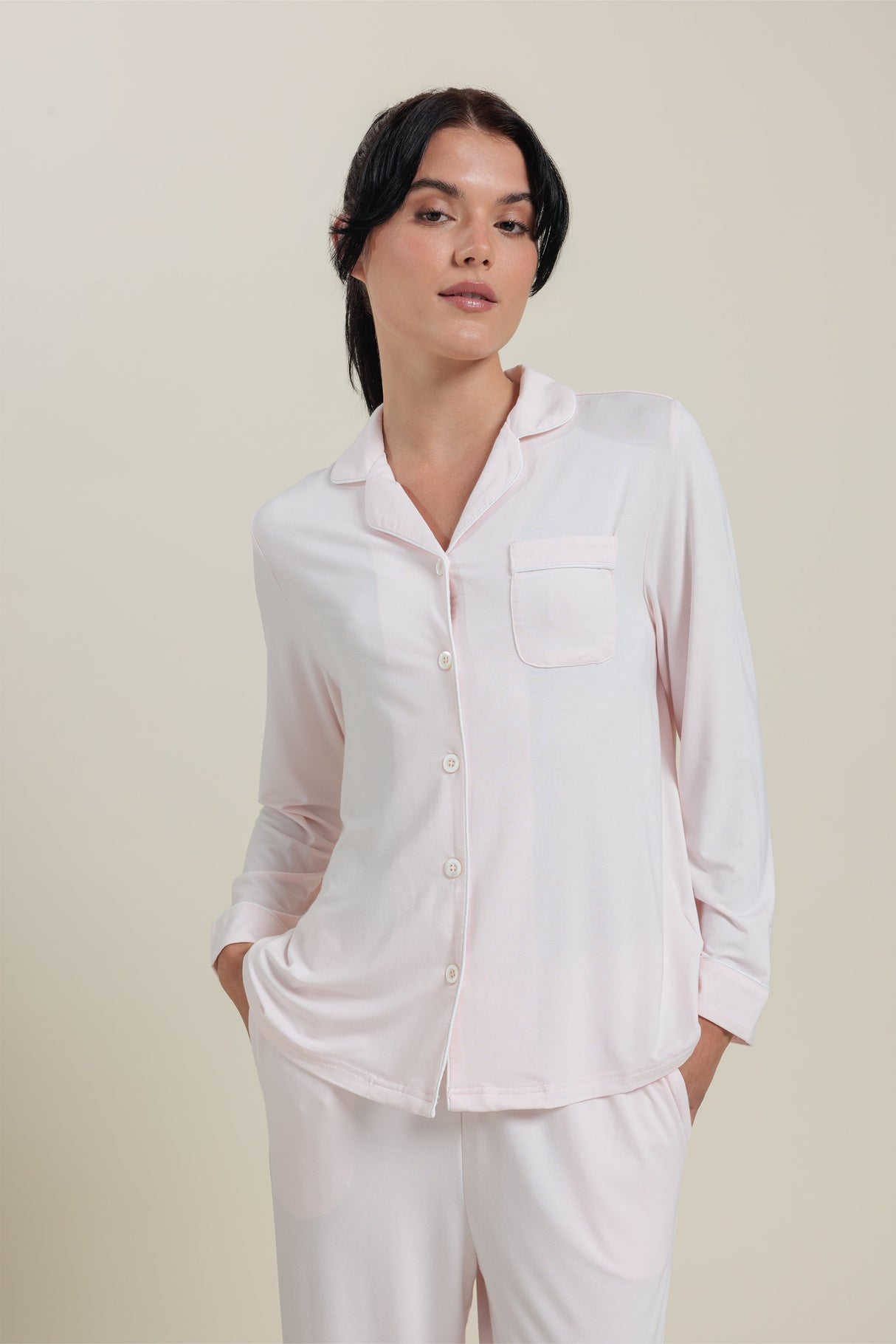 Bamboo Long Sleeve Pajama Top Shirt