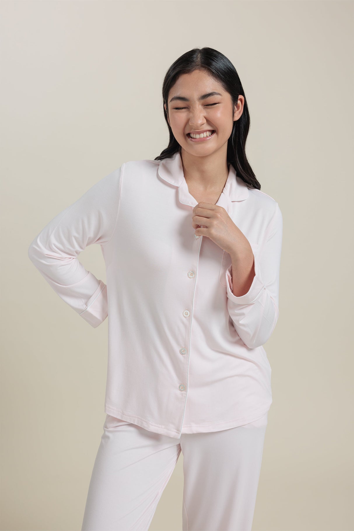 Bamboo Long Sleeve Pajama Top Shirt