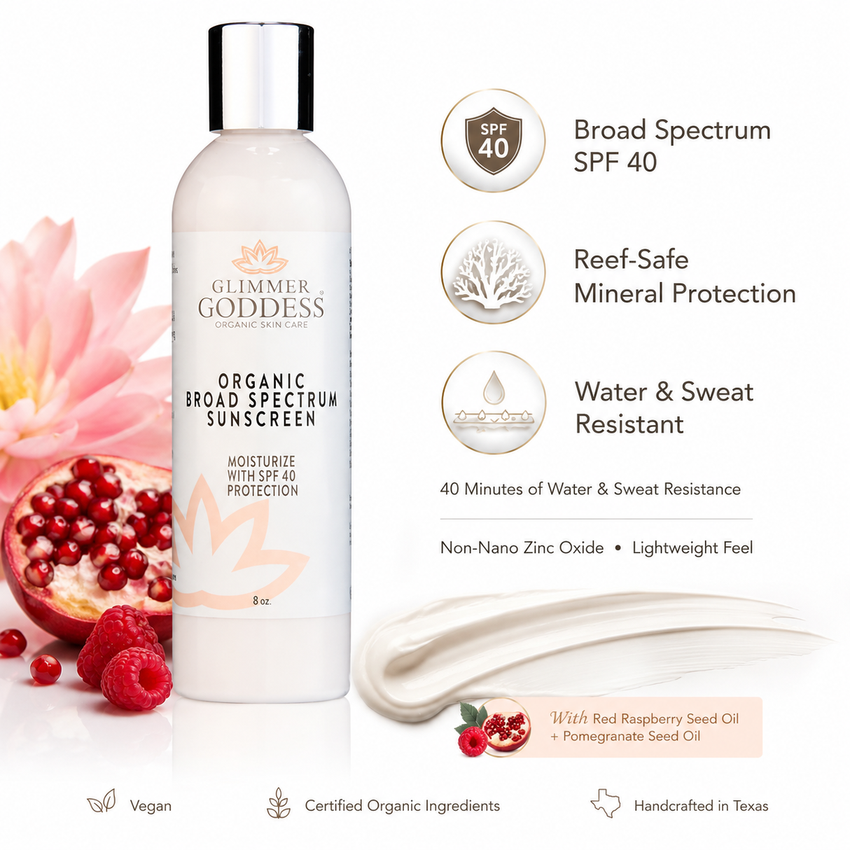Organic Reef-Safe Sunscreen - Broad Spectrum SPF 40