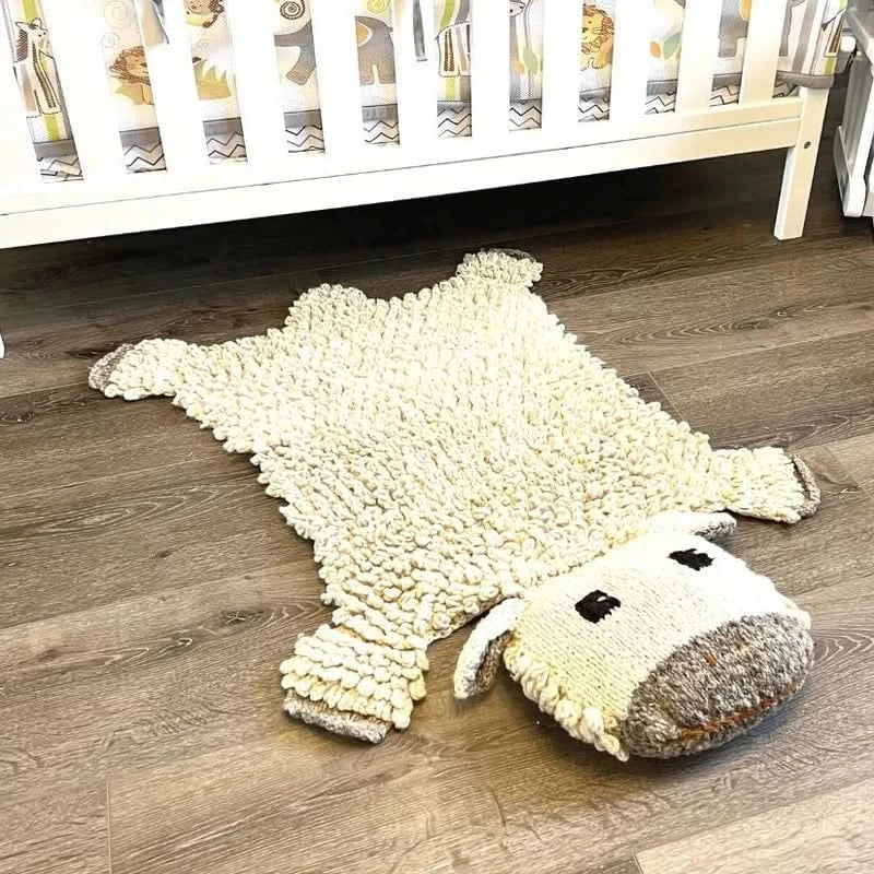 Organic Wool Play Mat + Nursery Rug | Sheep
