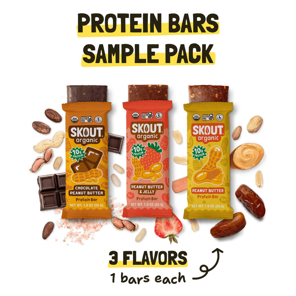 Skout Organic Protein Bar Sample Pack