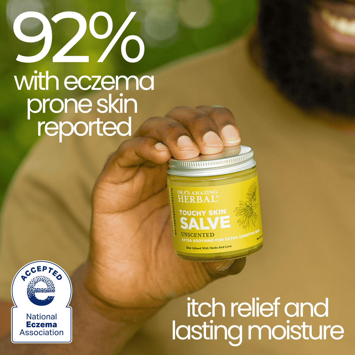 Touchy Skin Salve, Eczema Cream Ointment for Sensitive Skin