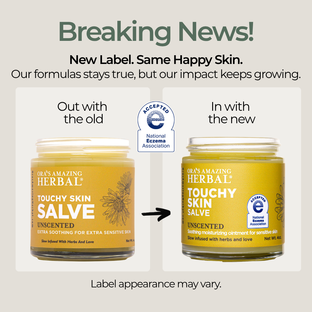 Touchy Skin Salve, Eczema Cream Ointment for Sensitive Skin