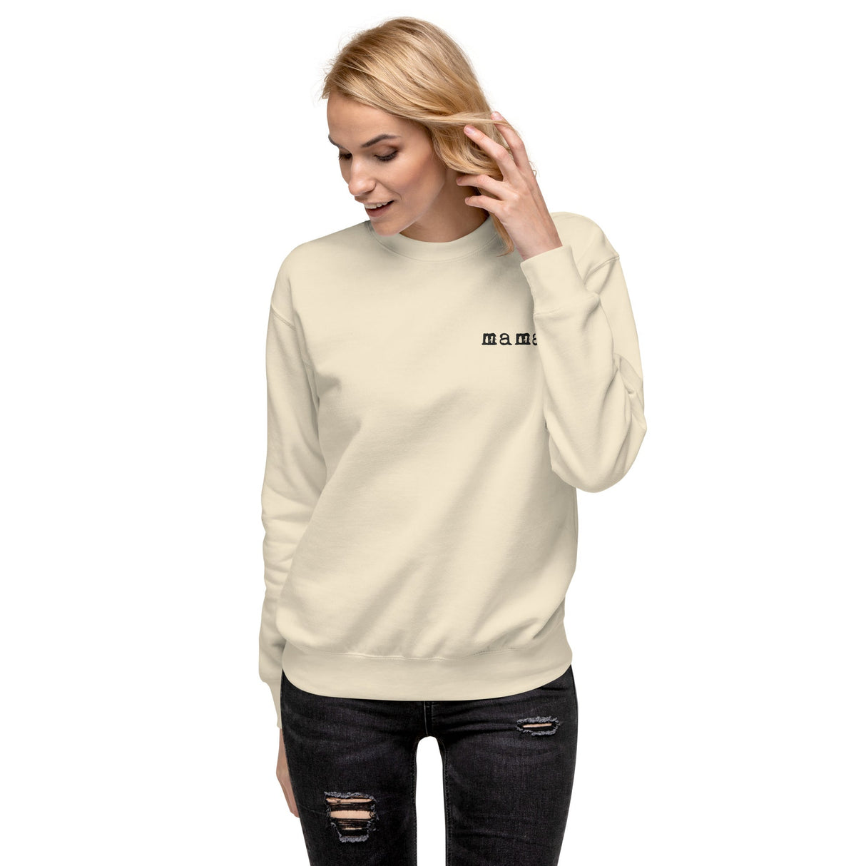 Mama. Embroidered | Premium Adult Sweatshirt
