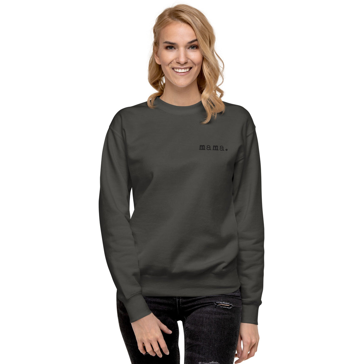 Mama. Embroidered | Premium Adult Sweatshirt