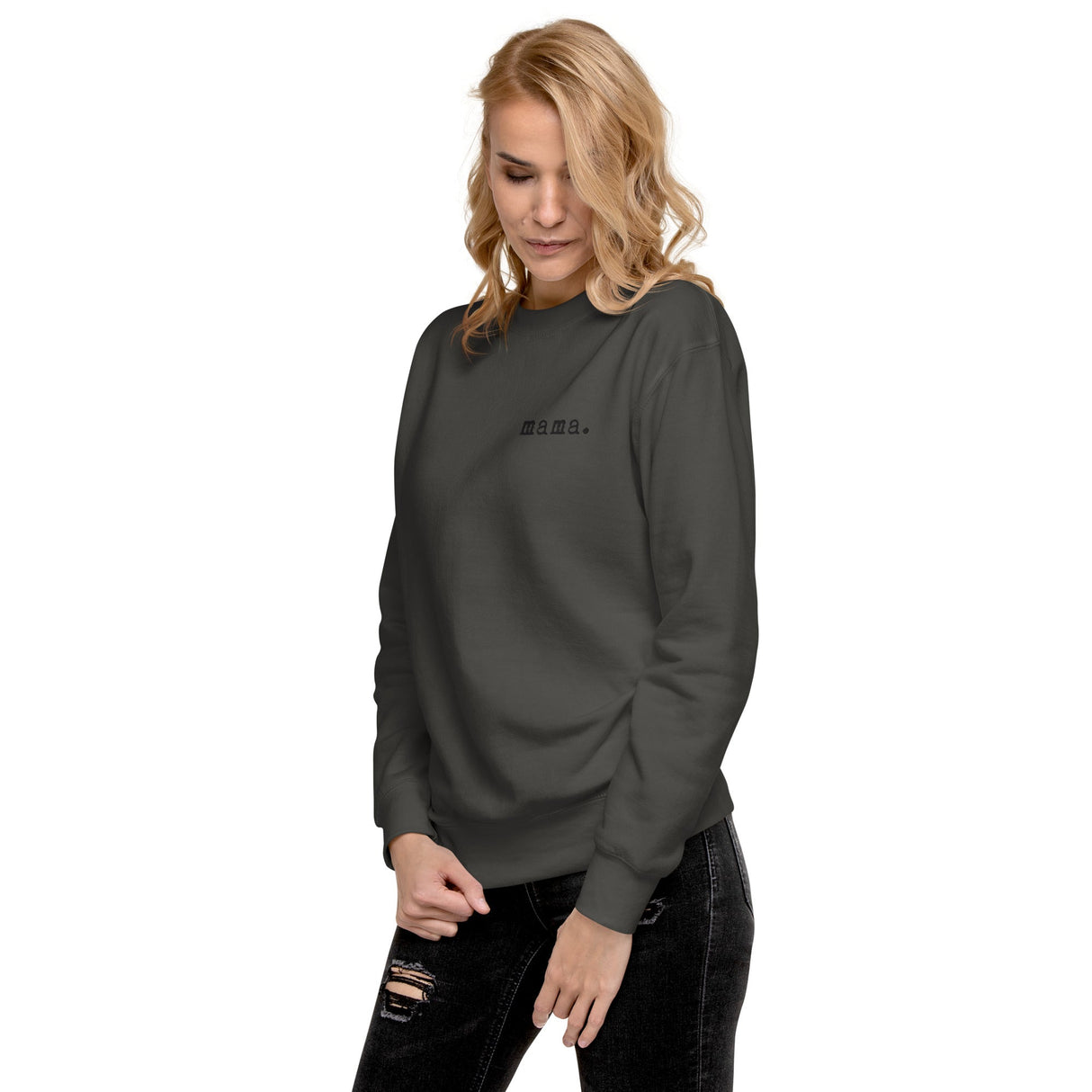 Mama. Embroidered | Premium Adult Sweatshirt