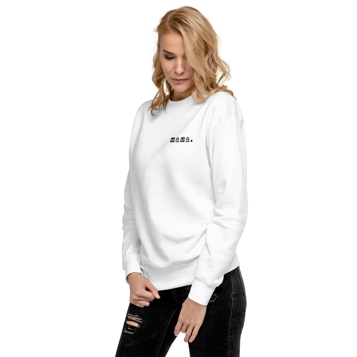 Mama. Embroidered | Premium Adult Sweatshirt