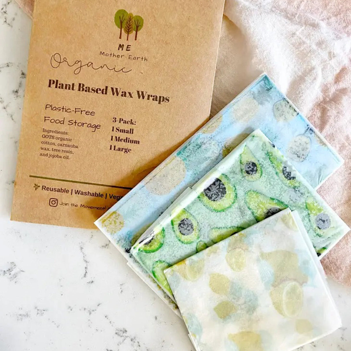 Reusable Plant-Based Food Wraps
