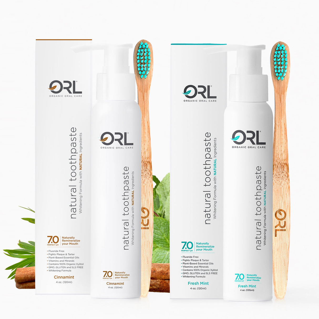 Yours & Mine Toothpaste Combo - Fresh Mint & Cinnamint