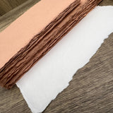 Coral Peach Handmade Cotton Paper (Set of 10)