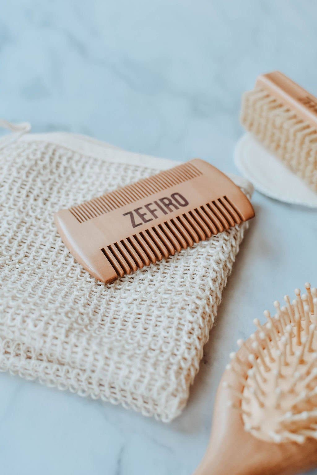 Beard Comb – Pear Wood | Plastic-Free Grooming Essential