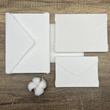 White Handmade Cotton Envelopes (Set of 10)