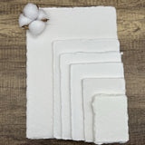 White 300gsm Handmade Cotton Paper (Set of 10)