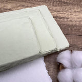 Pale Green Handmade Cotton Paper (Set of 10)