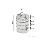 4-Layer Stacked Food Storage - Stainless Steel