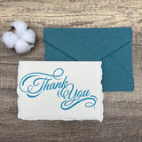 Set of 10 Letterpress Thank You Cards
