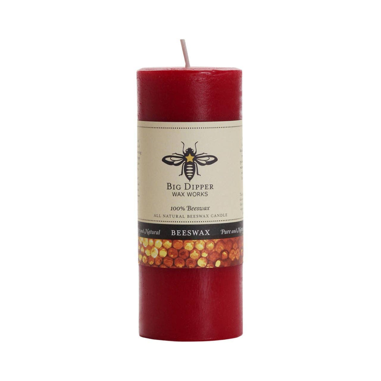 100% Pure Beeswax Pillar Candles (Multiple Colors)