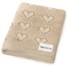 100% Cotton Luxury Knit Heart Swaddle Baby Blanket