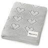 100% Cotton Luxury Knit Heart Swaddle Baby Blanket