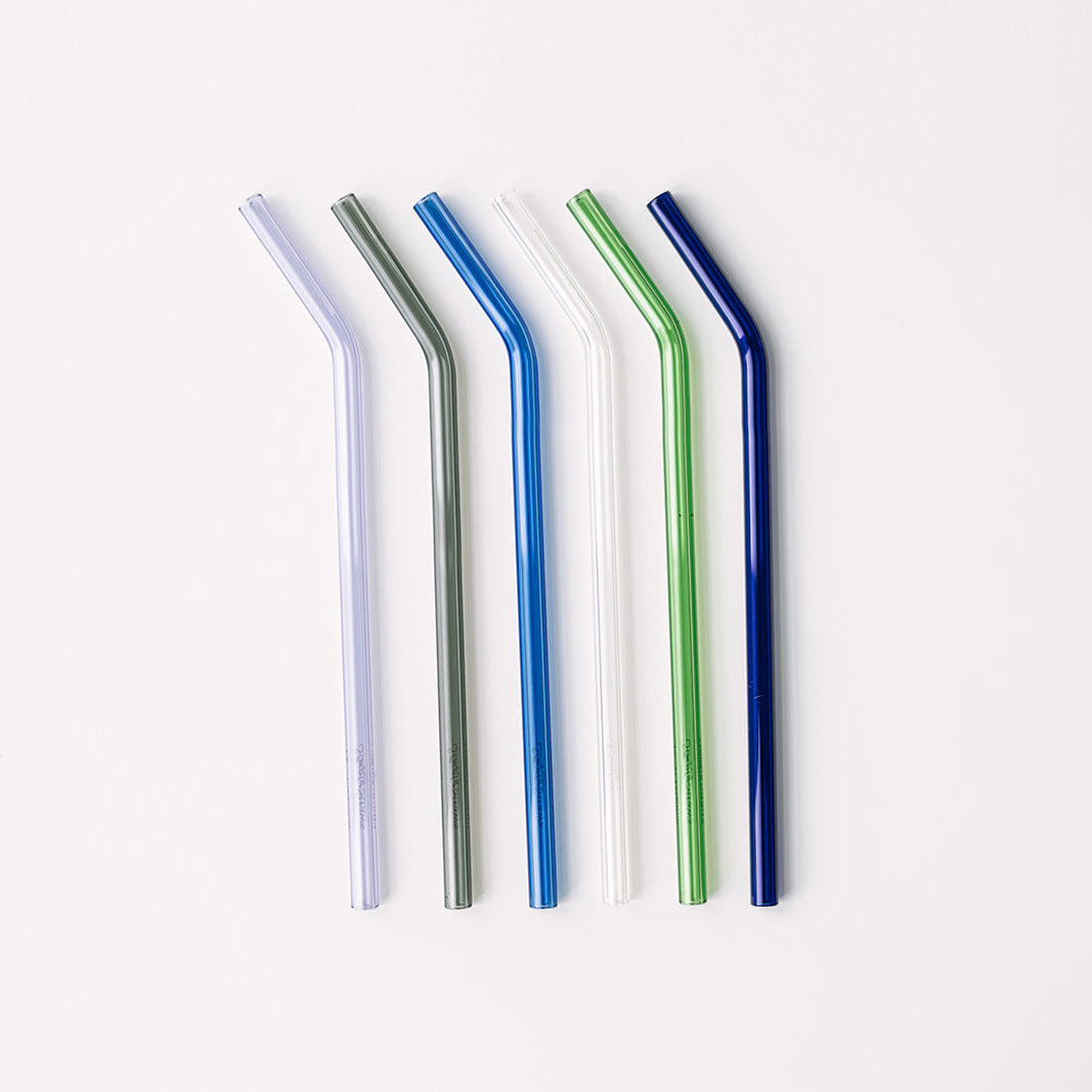 Classic 10" Glass Straw Set - Seaglass