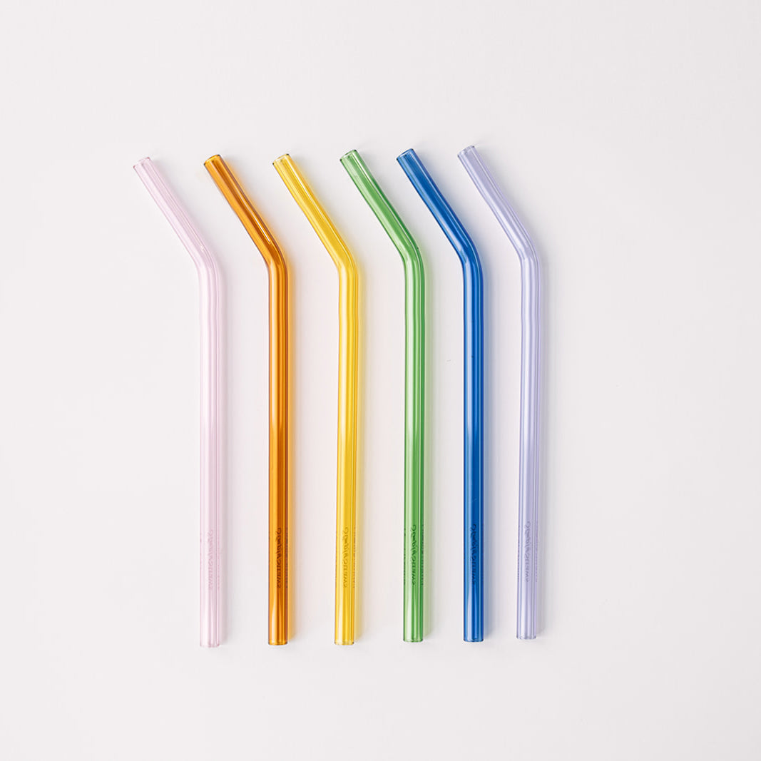 Classic 10" Glass Straw Set - Iridium