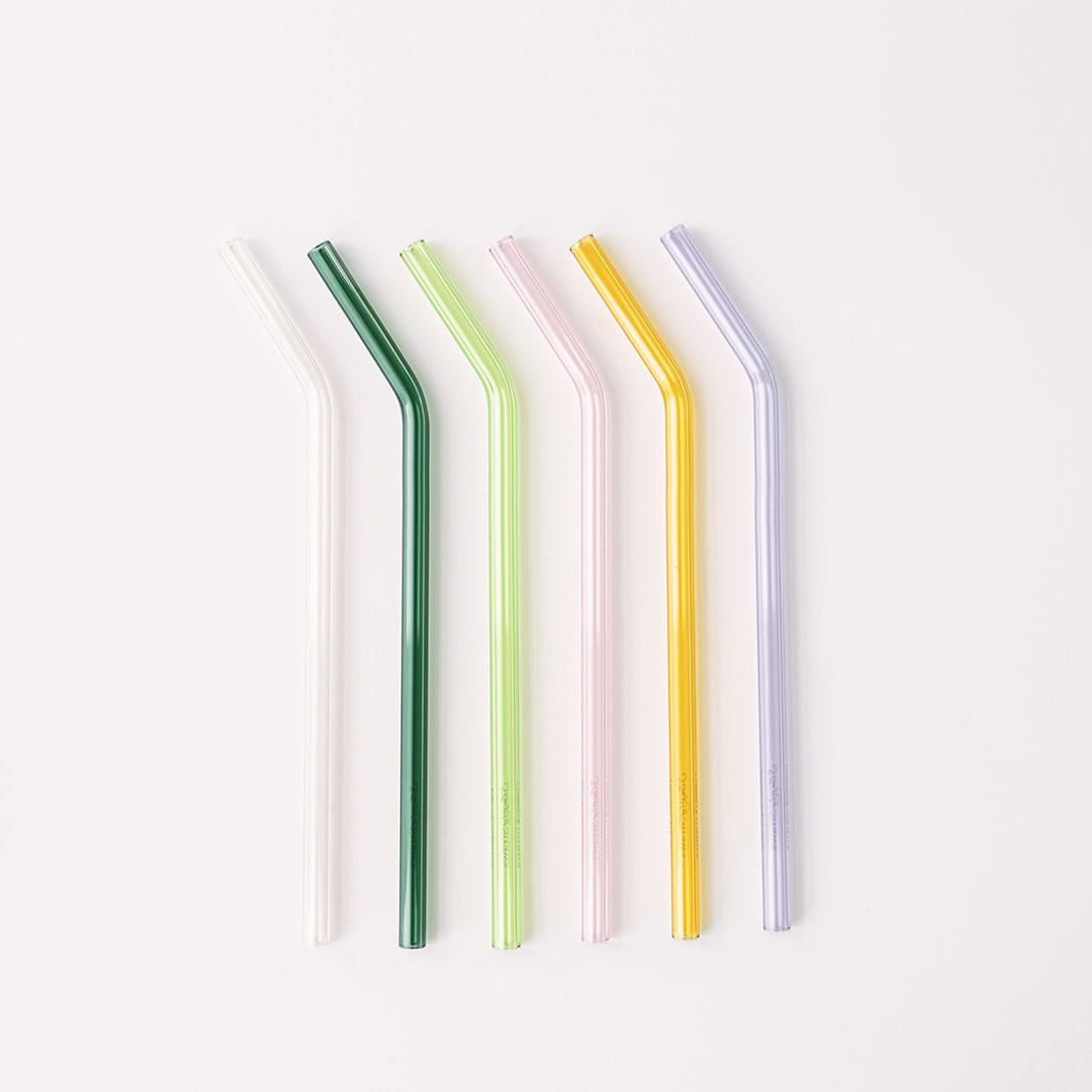 Classic 10" Glass Straw Set - Meadow