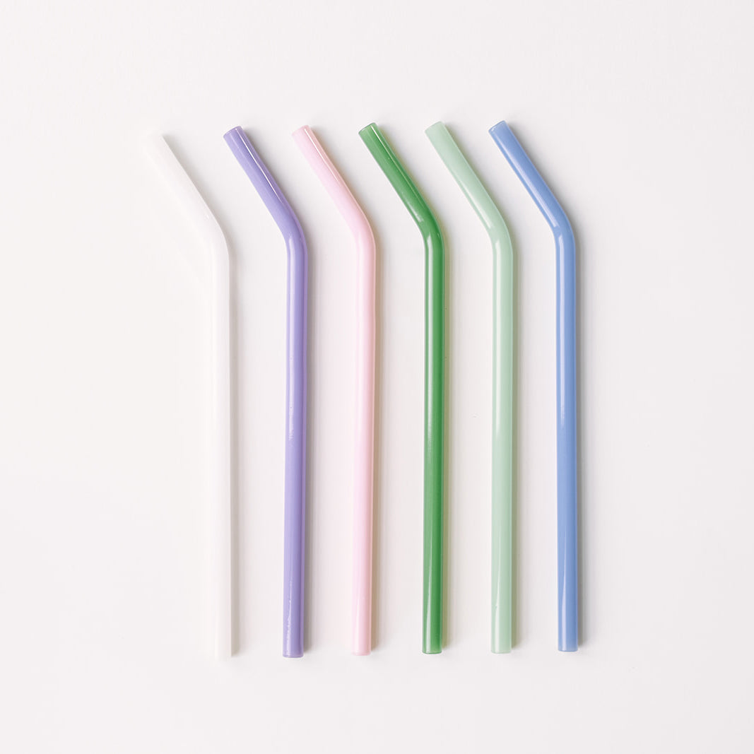 Classic 10" Glass Straw Set - Cote d'Azur