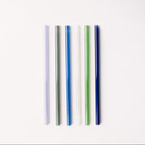 Classic 8" Glass Straw Set - Seaglass