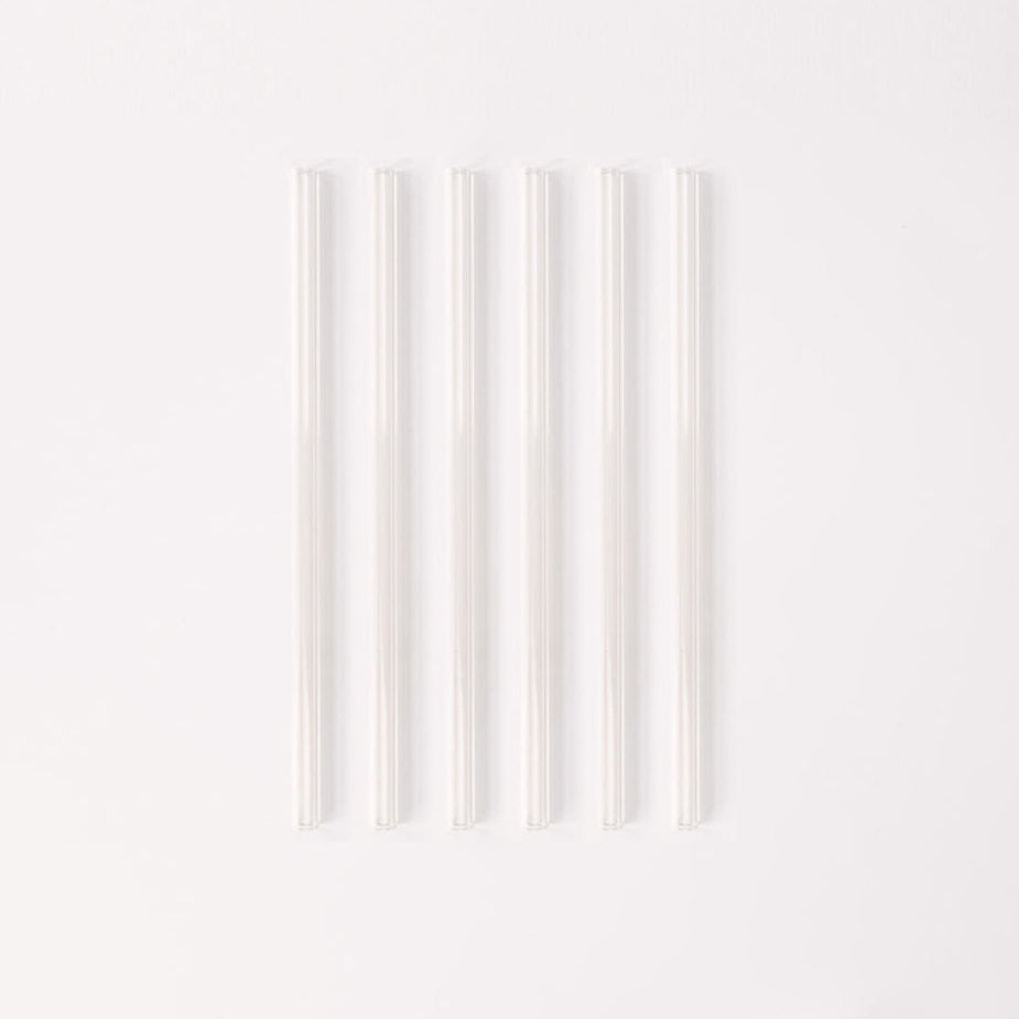 Wide 10" Glass Straw Set - Air