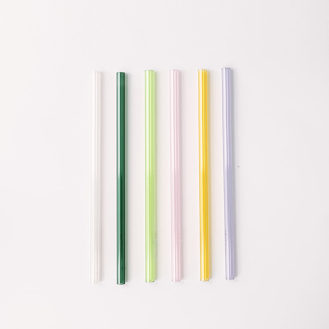 Classic 10" Glass Straw Set - Meadow