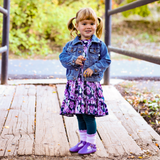 Bamboo Short Sleeve Twirl Dress in Adele