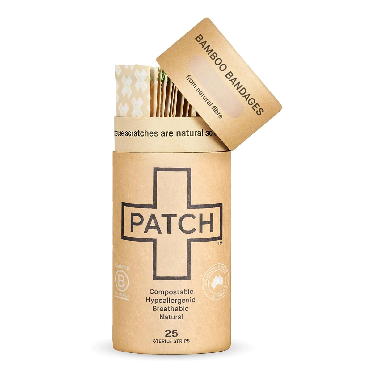 Patch Natural Bamboo  Bandages 25 Ct. - Case of 3