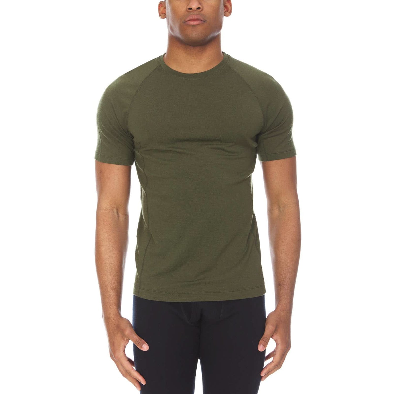 Microweight - Men's Wool Raglan T Shirt Woolverino