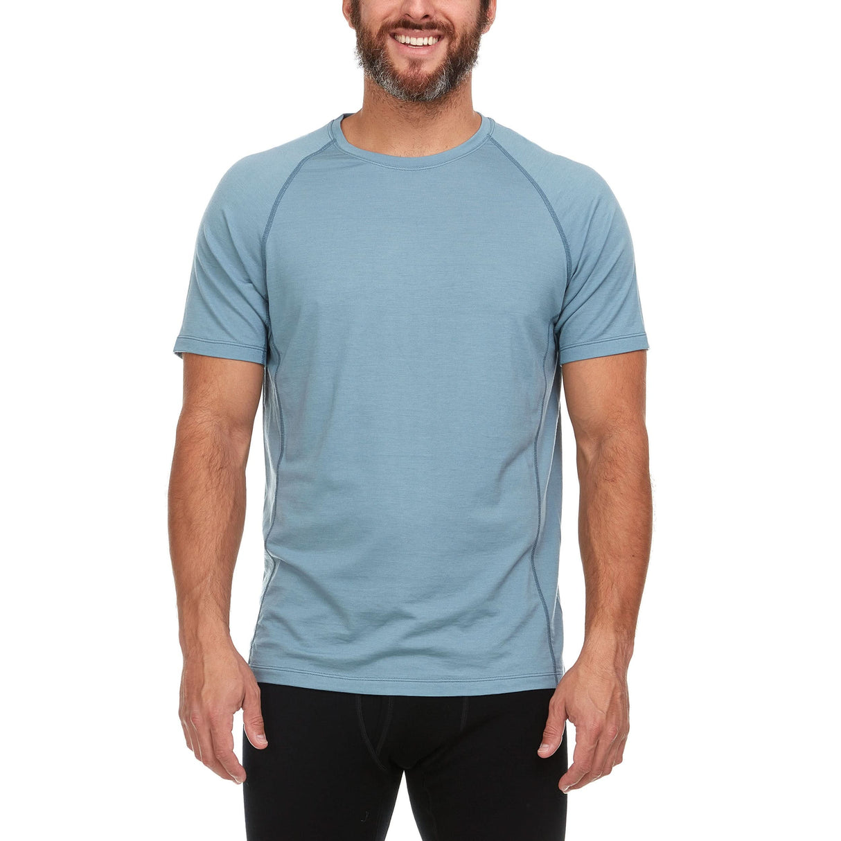 Microweight - Men's Wool Raglan T Shirt Woolverino