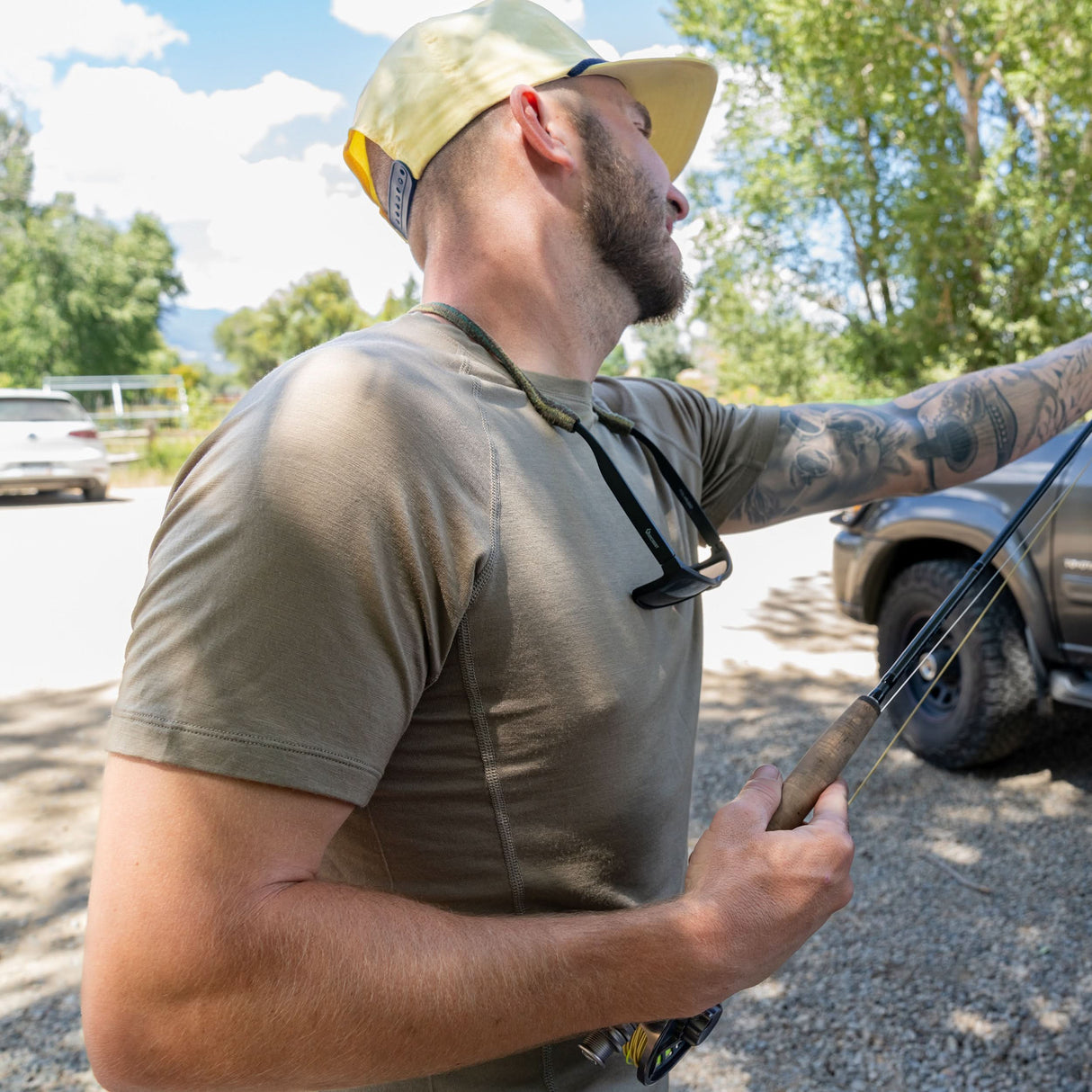 Microweight - Men's Wool Raglan T Shirt Woolverino