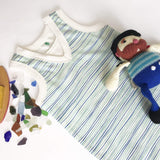 tank romper | pin stripes