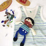 tank romper | pin stripes