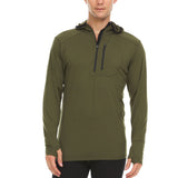 Microweight - Men's Wool 1/4 Zip Sun Hoodie Woolverino