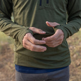 Microweight - Men's Wool 1/4 Zip Sun Hoodie Woolverino