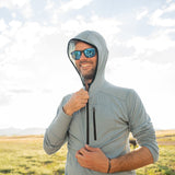 Microweight - Men's Wool 1/4 Zip Sun Hoodie Woolverino
