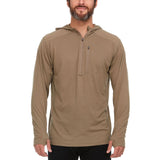 Microweight - Men's Wool 1/4 Zip Sun Hoodie Woolverino