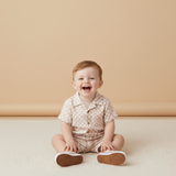 Organic Shirt & Shorts Set - Brick Checks