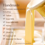 Sweet Almond + Honey Handmade Tallow and Goat Milk Soap Bar
